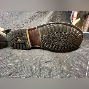 AFFLICTION Men's Combat Boots Distressed Soft Leather Lace Up Side Patch Size 13